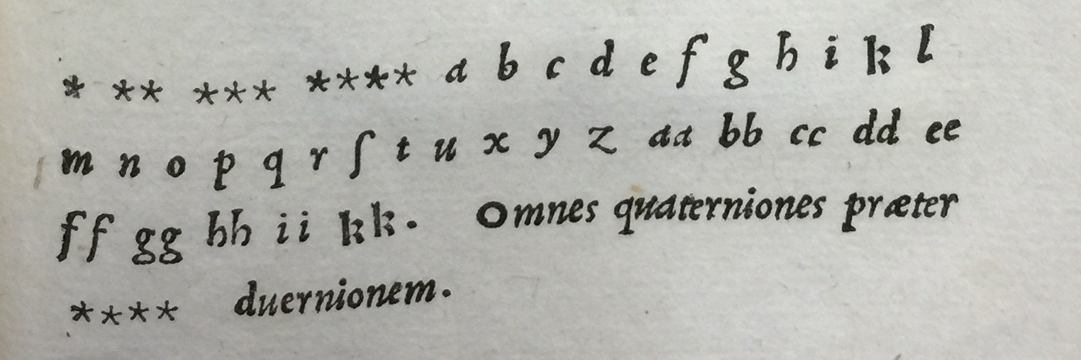 Colophon of the book Letters by Plini the elder printed by Aldus in Venice; shows the full alphabet in the Bembo typeface, sepia ink on yellow paper Colophon of the book Letters by Plini the elder printed by Aldus in Venice; shows the full alphabet in the Bembo typeface, sepia ink on yellow paper